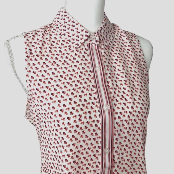 MAX STUDIO TANK TOP SLEEVELESS BUTTON DOWN SHIRT - Picture 11 of 15